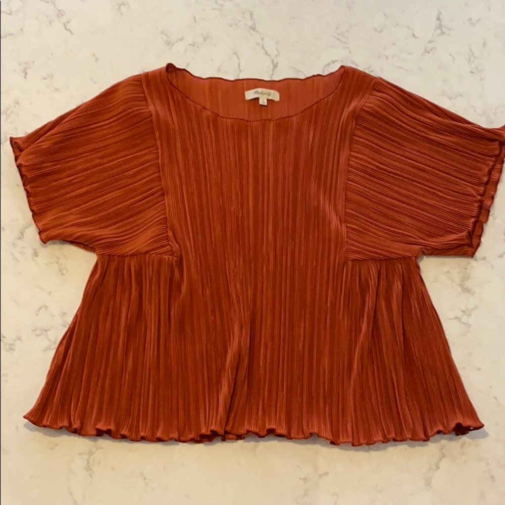 Madewell Texture & Thread Micropleat Top